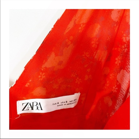 NEW ZARA Floral Tie Shoulder Midi Dress - Picture 8 of 11